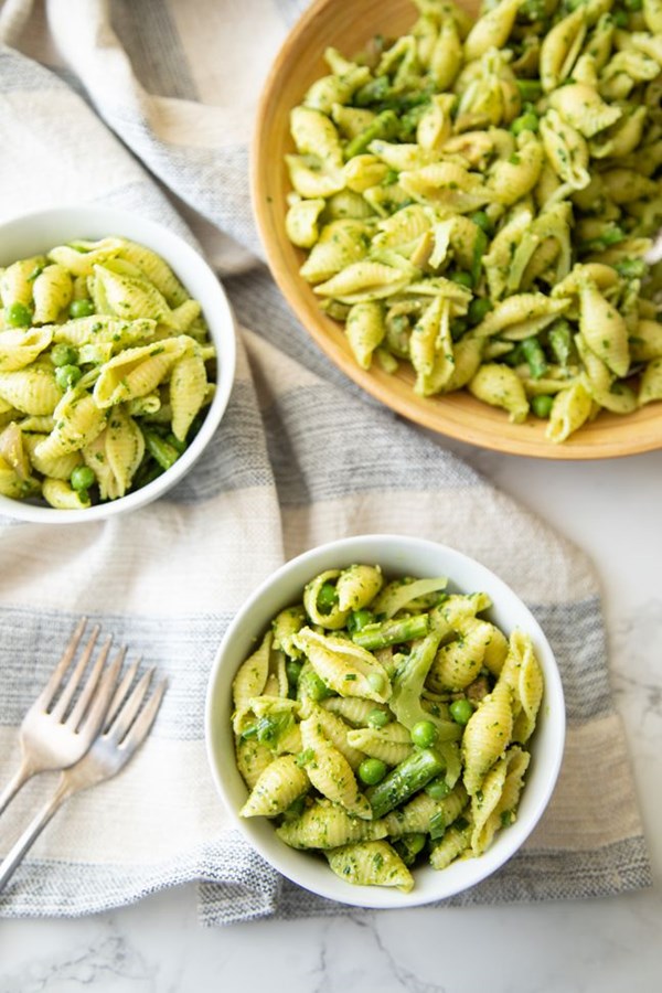 Green goddess pasta salad
