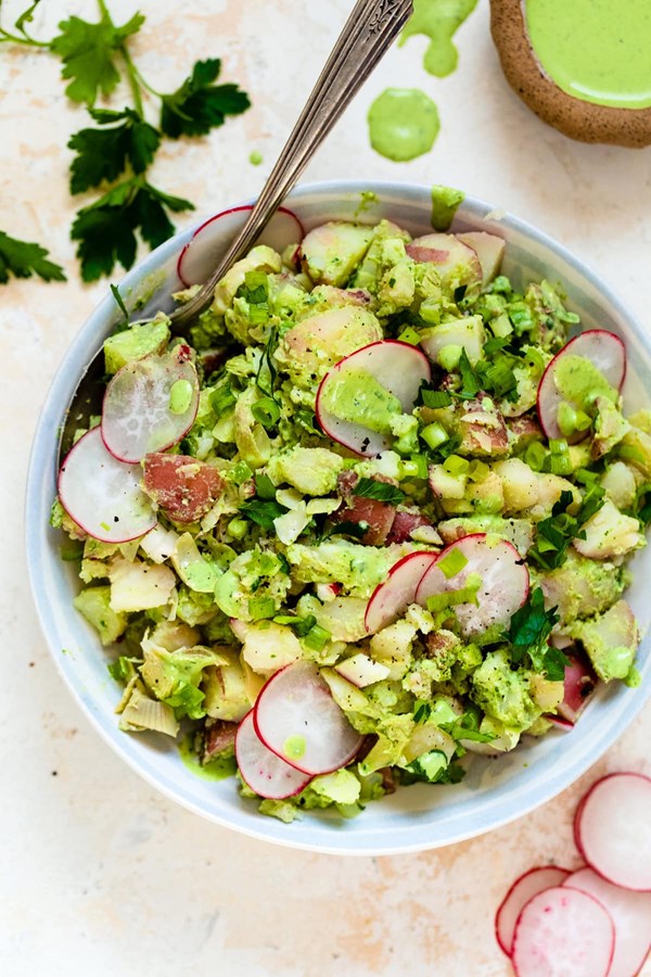 Green goddess potato salad