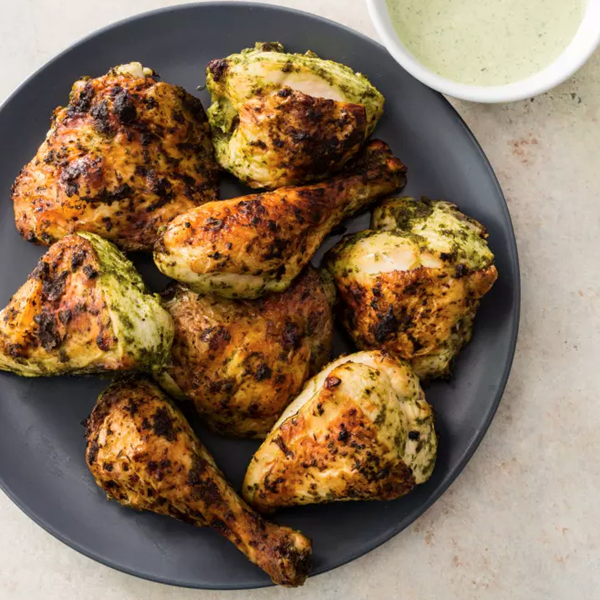 Green goddess roast chicken