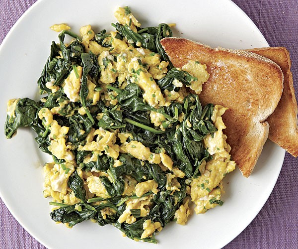 Green goddess scrambled eggs