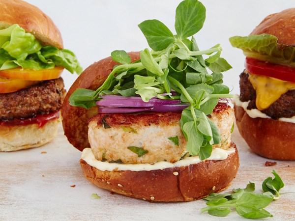 Green goddess turkey burgers [Justin Chapple]