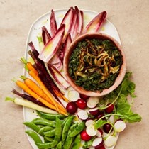 Green herb bagna cauda