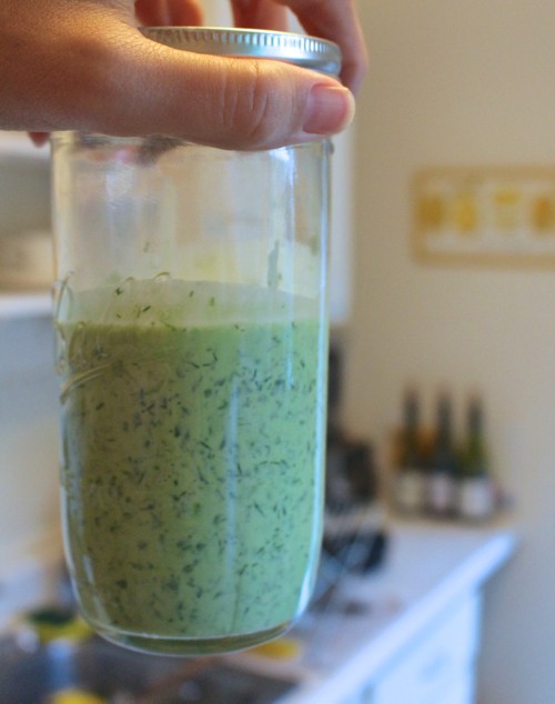 Green herb dressing