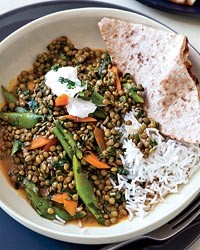 Green-lentil curry