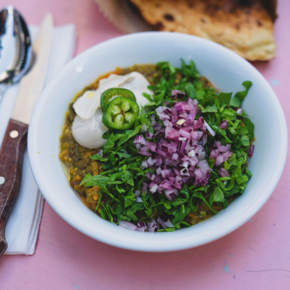 Green lentil curry masabacha