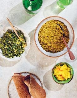 Green lentil stew (Defun birsen)