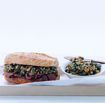Green olive and pimiento relish