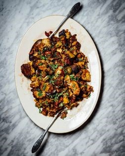 Green olives + chouriço stuffing