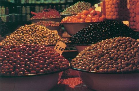 Green olives with Moroccan marinade