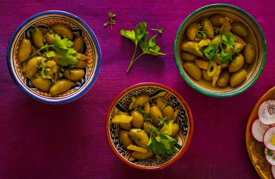 Green olives with preserved lemon