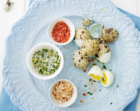 Green onion dipping salt for boiled quail eggs