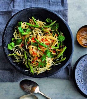 Green papaya salad with candied tamarind vinaigrette