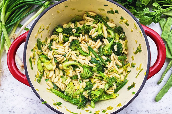 Green pasta primavera
