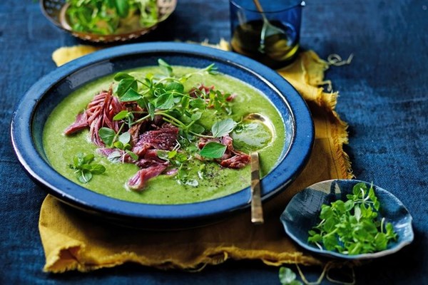 Green pea & ham hock soup