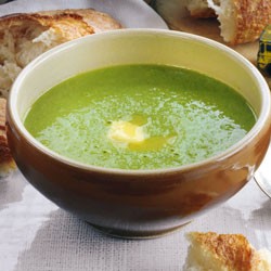 Green pea and miso soup