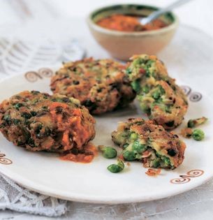 Green pea kebabs