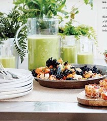Green piña colada smoothie