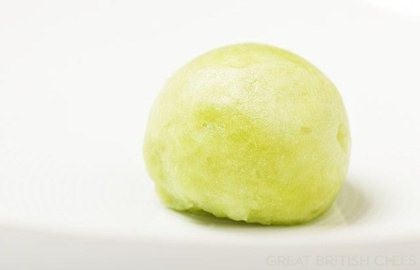Green rhubarb sorbet