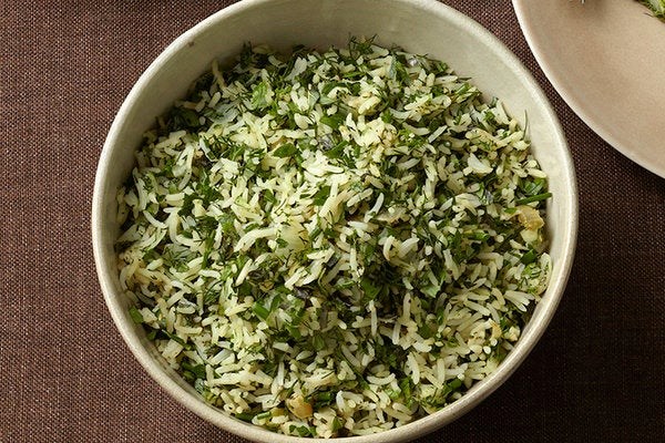 Green rice pilaf