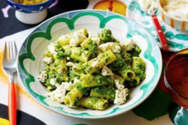 Green rigatoni