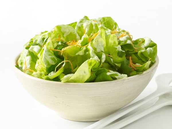 Green salad with buttermilk dressing