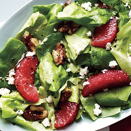 Green salad with simple vinaigrette