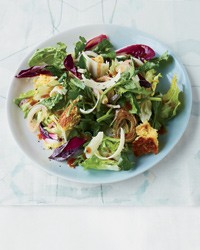 Green salad with smoky barbecue vinaigrette