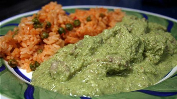 Green sauce with pork