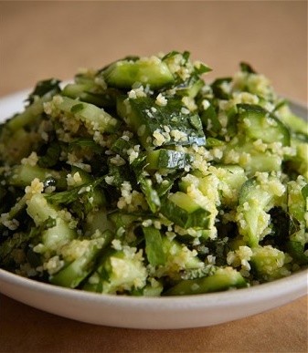 Green tabule salad for spring