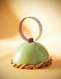 Green tea & azuki bean dome