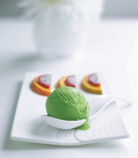 Green tea ice cream
