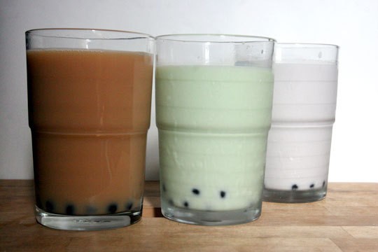 Green tea milk boba