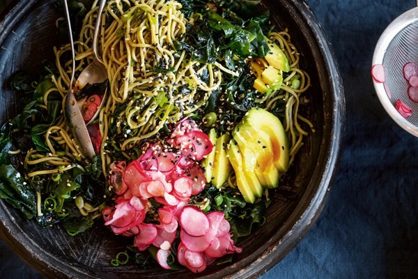 Green tea noodles