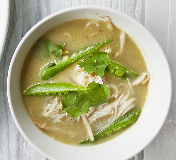 Green Thai noodle broth