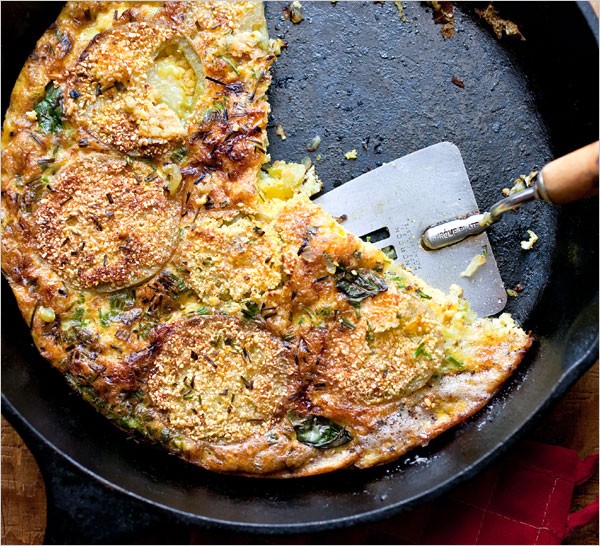 Green tomato frittata