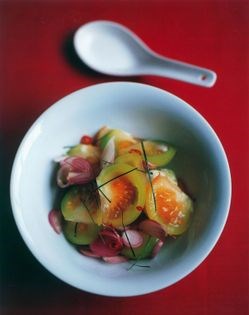 Green tomato salad