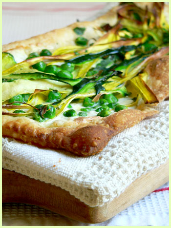 Green vegetable tart