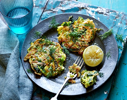 Green veggie fritters