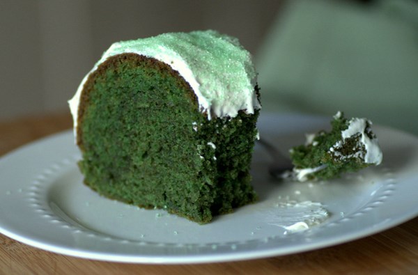 Green velvet bundt cake