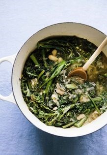 Greens + bean pot licker