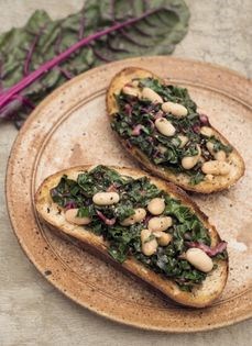 Greens & beans tartines