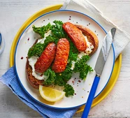 Greens & chorizo on toast