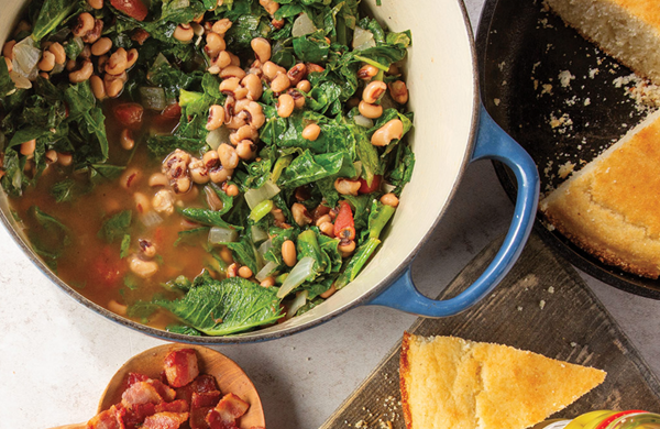 Greens and black-eyed peas