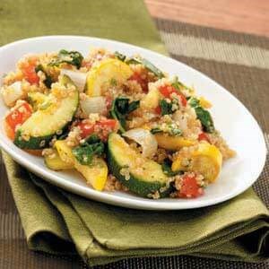 Greens and quinoa pilaf