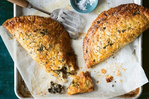 Greens and ricotta turnovers