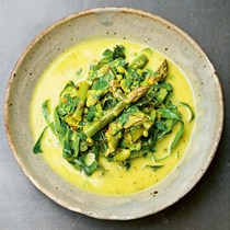 Greens, coconut curry