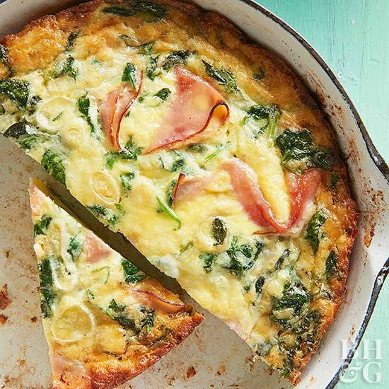Greens, eggs, and ham frittata recipe | Eat Your Books
