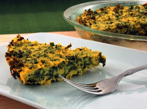 Greens quiche