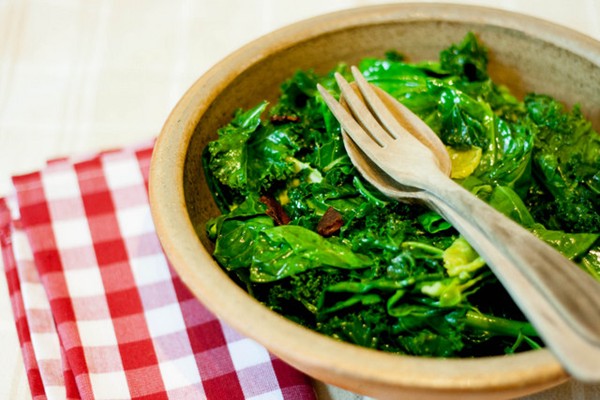 Greens with chorizo