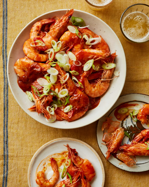 Greg's spicy fried prawns